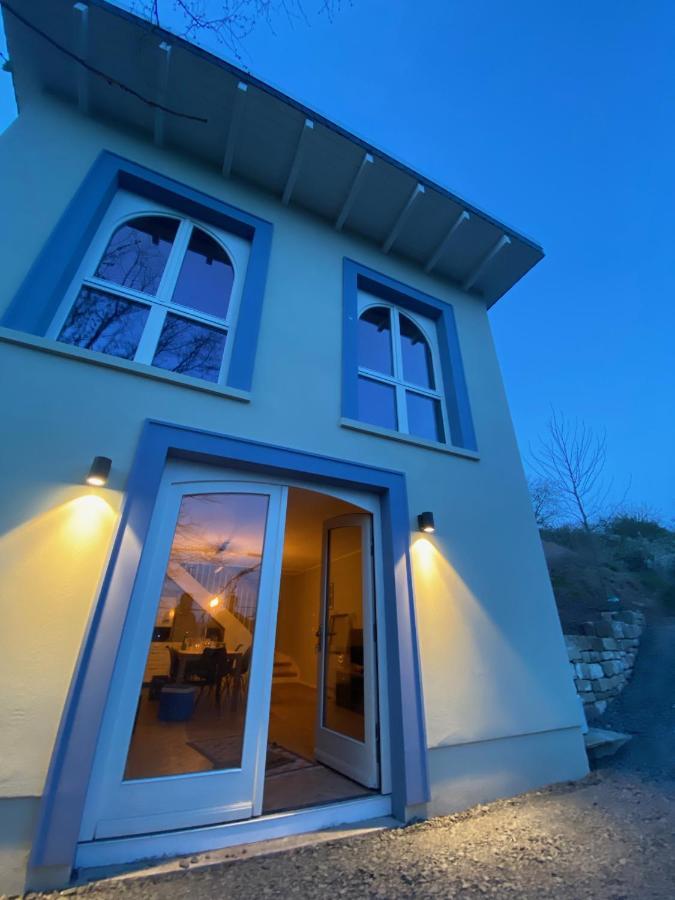 Weinbergshaus Mit Blick Auf'S Wasser Salzatal Bagian luar foto
